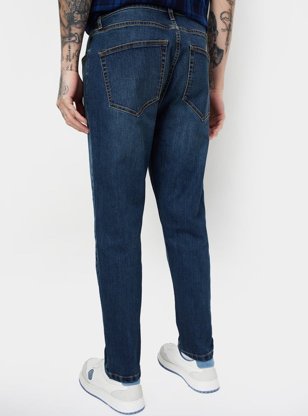 Men Washed Carrot Fit Jeans