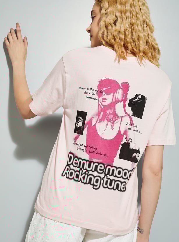 ALAYA F x URB_N Women Back Printed T-shirt