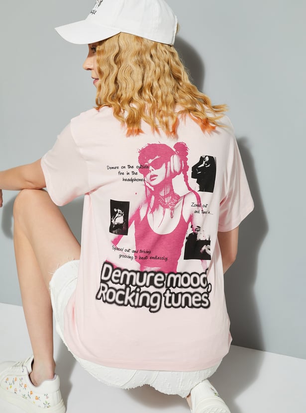 ALAYA F x URB_N Women Back Printed T-shirt