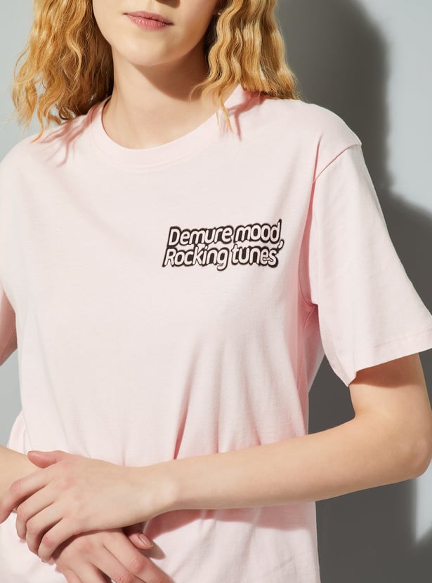 ALAYA F x URB_N Women Back Printed T-shirt