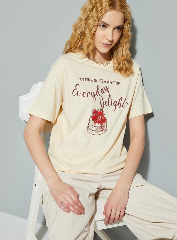 ALAYA F x URB_N Women Relaxed Fit Graphic T-shirt