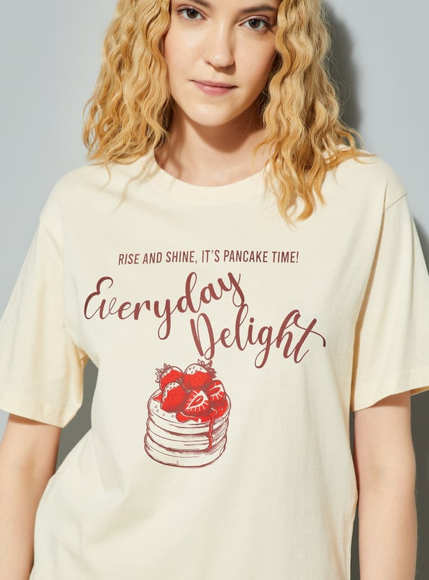ALAYA F x URB_N Women Relaxed Fit Graphic T-shirt