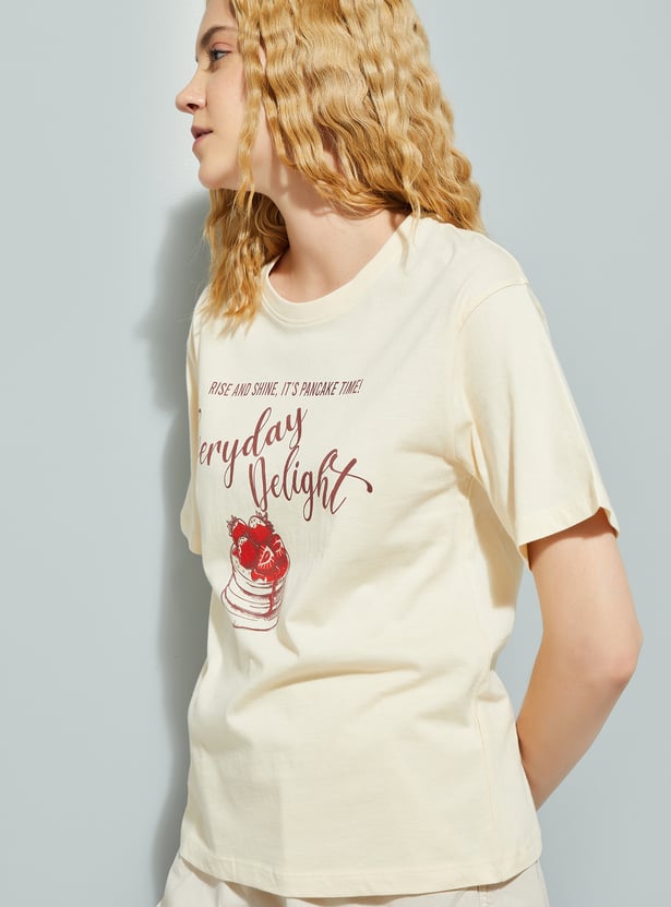 ALAYA F x URB_N Women Relaxed Fit Graphic T-shirt
