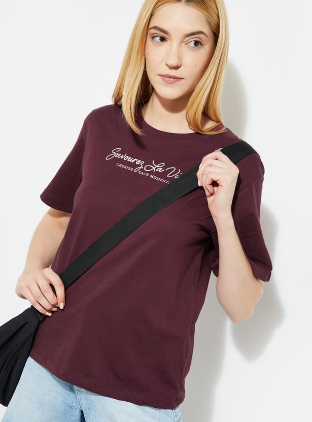 ALAYA F x URB_N Women Back Print Relaxed Fit T-shirt