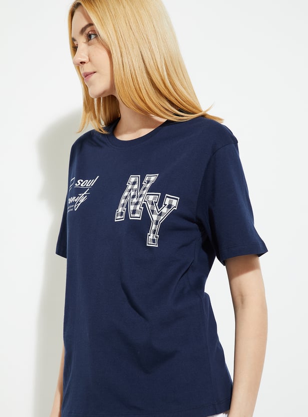 URB_N Women Printed Relaxed Fit T-shirt