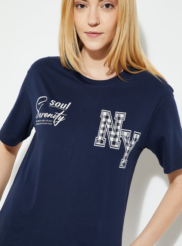 URB_N Women Printed Relaxed Fit T-shirt