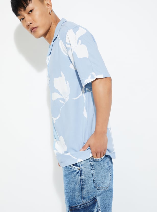 URB_N Men Printed Oversized Fit Resort Shirt