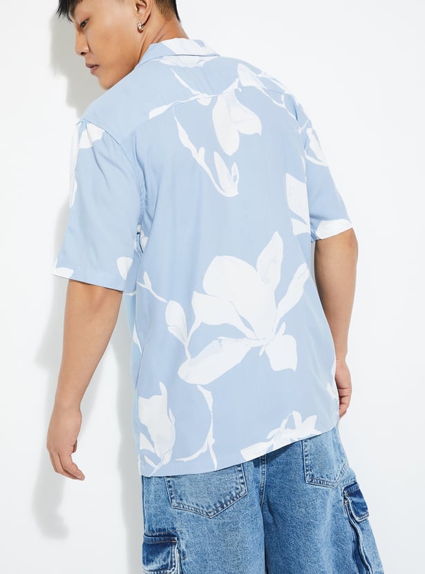 URB_N Men Printed Oversized Fit Resort Shirt
