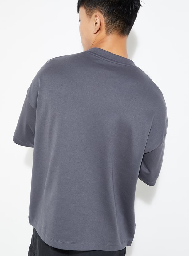 URB_N Men Solid Boxy Fit T-shirt