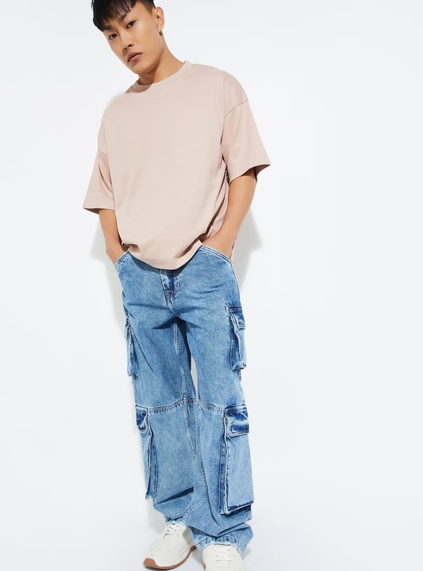 URB_N Men Solid Boxy Fit T-shirt