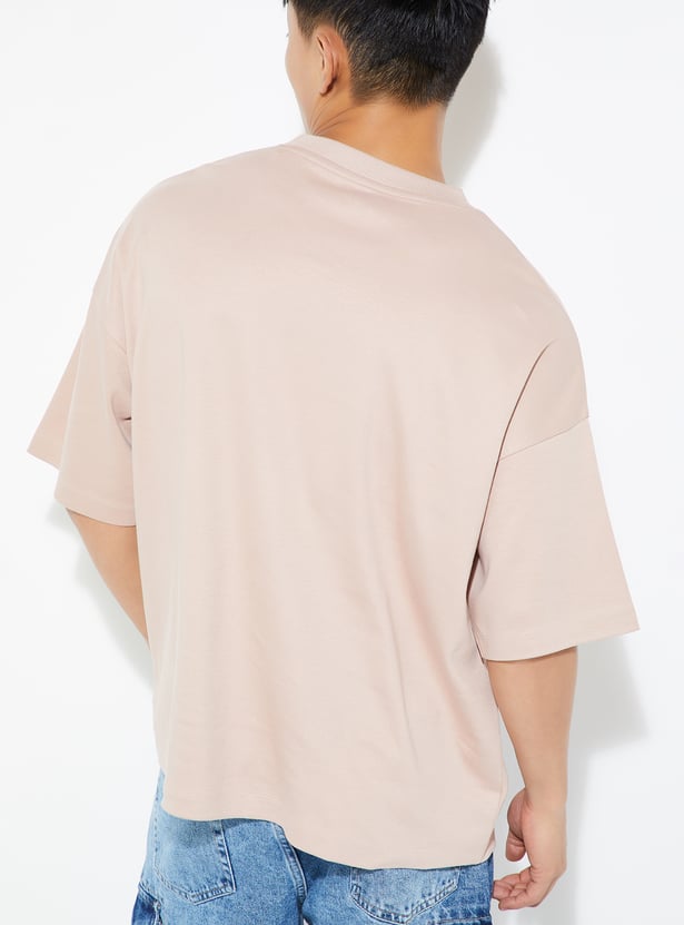 URB_N Men Solid Boxy Fit T-shirt