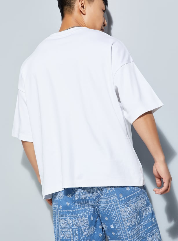 URB_N Men Solid Boxy Fit T-shirt