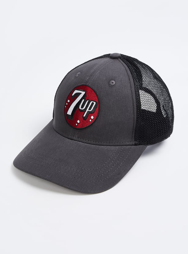 Men Applique Mesh Baseball Cap
