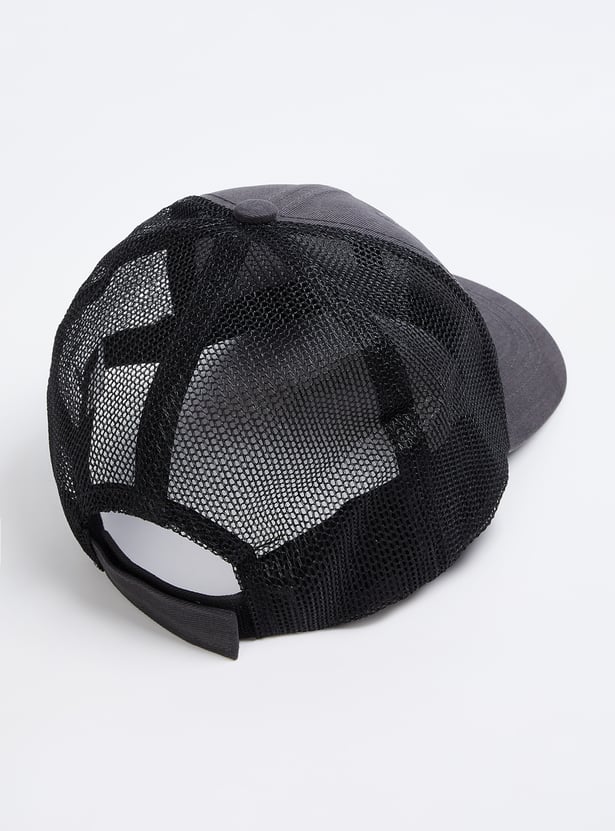 Men Applique Mesh Baseball Cap