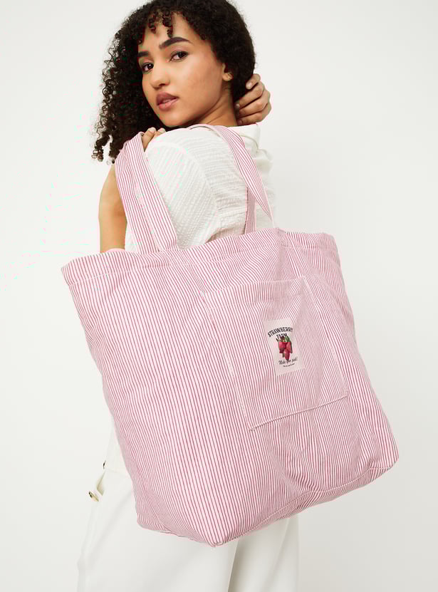 Women Striped Shopper Bag