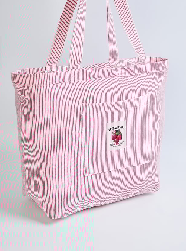 Women Striped Shopper Bag