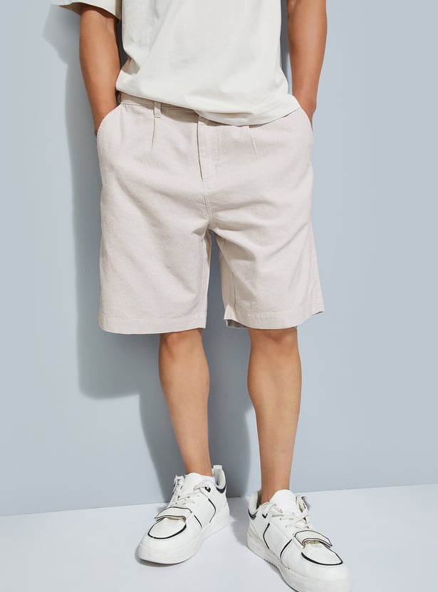 URB_N Men Textured Shorts