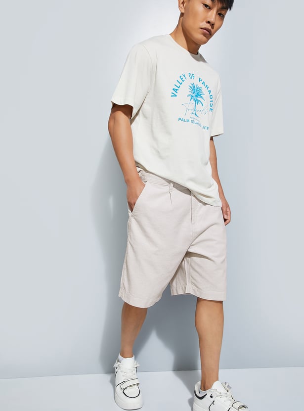 URB_N Men Textured Shorts