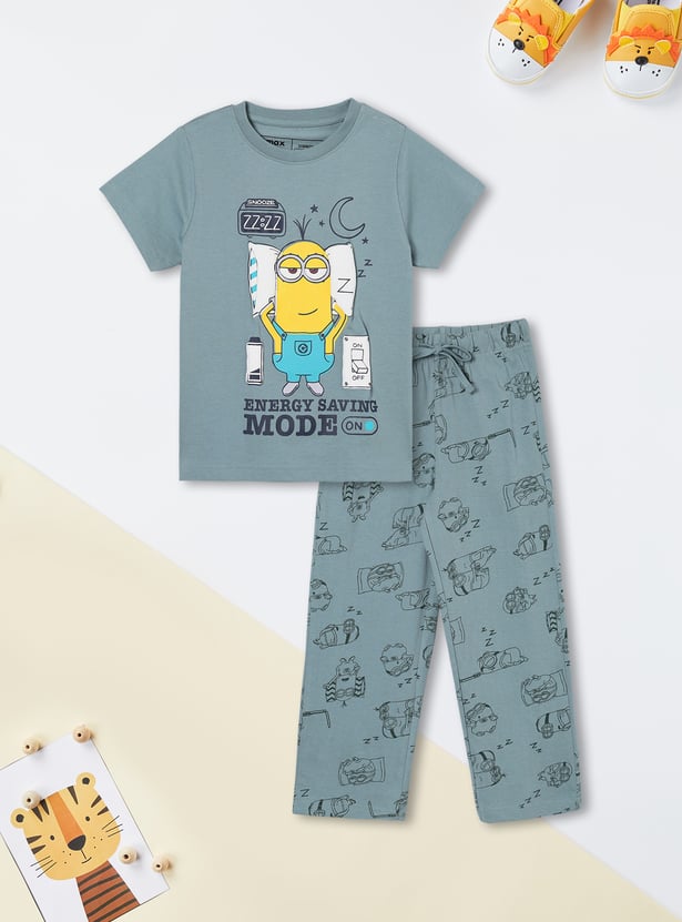Boys Minions Embossing PJ Set