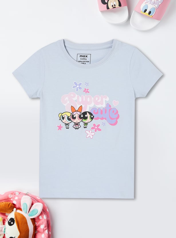 Girls Powerpuff Girls Print Sleepwear Set