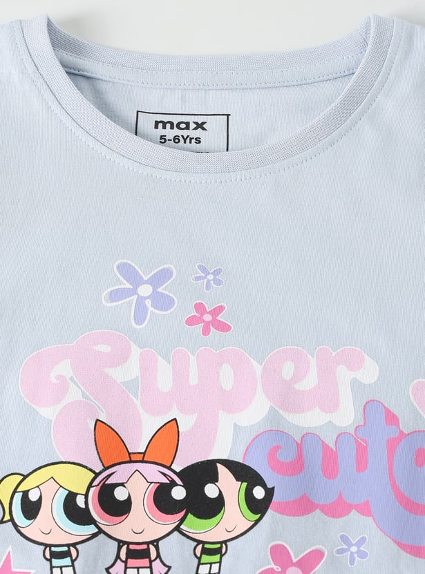 Girls Powerpuff Girls Print Sleepwear Set