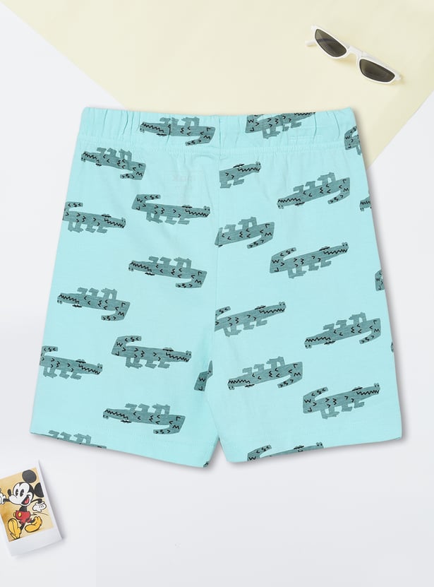 Boys Printed Shorts Set