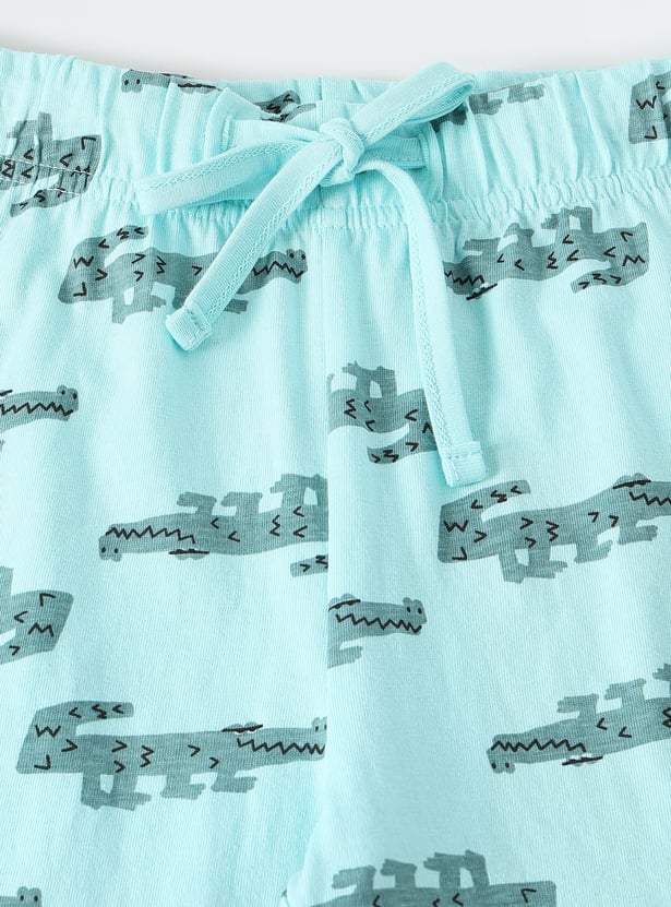 Boys Printed Shorts Set
