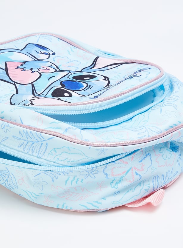 Kids Lilo & Stitch Print Backpack with Lunch Box & Sipper - Pack of 3