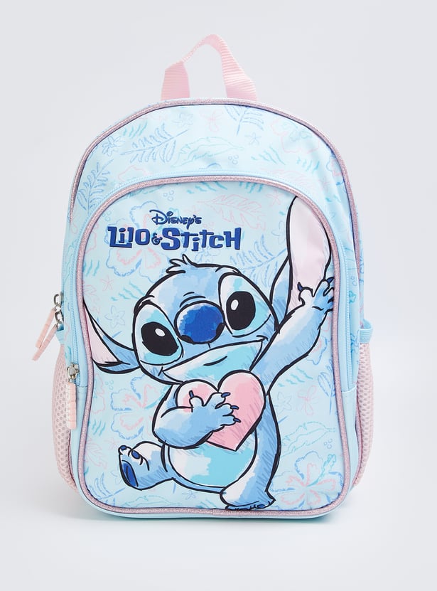 Kids Lilo & Stitch Print Backpack with Lunch Box & Sipper - Pack of 3