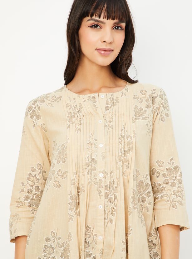 Women Floral Print A-line Kurta