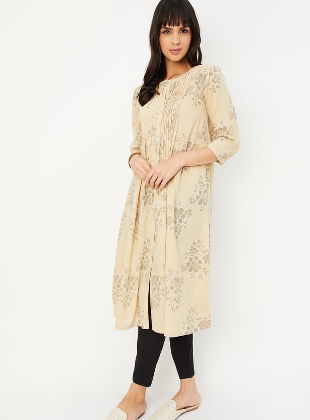 Women Floral Print A-line Kurta