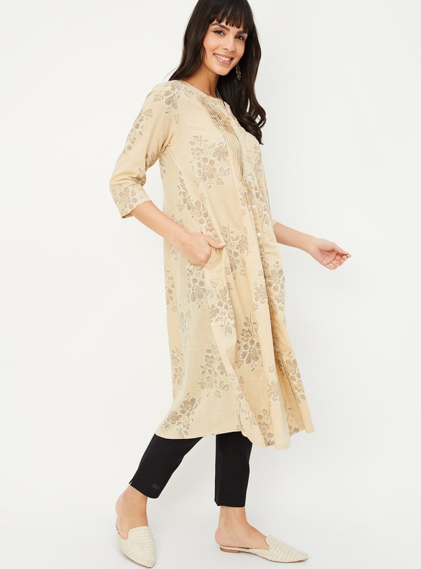 Women Floral Print A-line Kurta