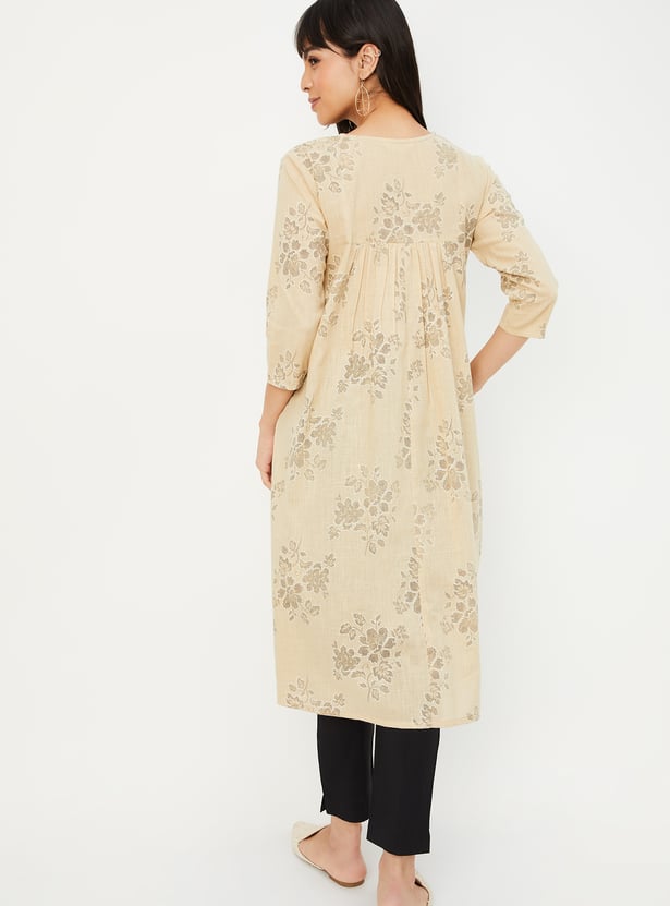 Women Floral Print A-line Kurta