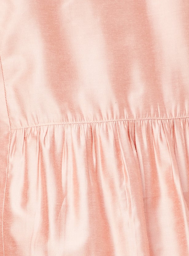 Women Embroidered A-line Kurti Set