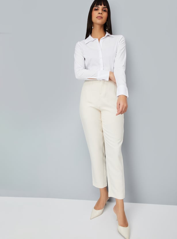 Women Solid Trousers