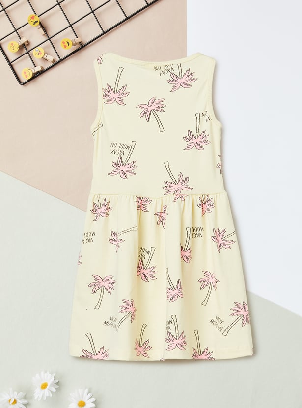 Girls Printed A-line Dress