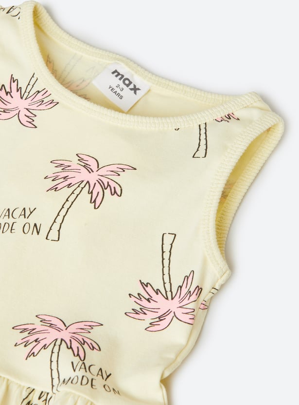 Girls Printed A-line Dress