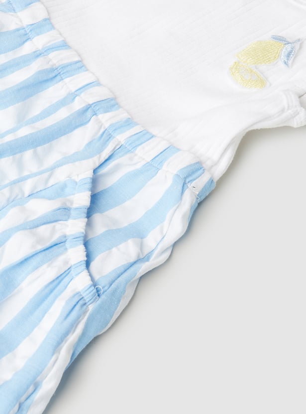 Girls Striped A-line Dress