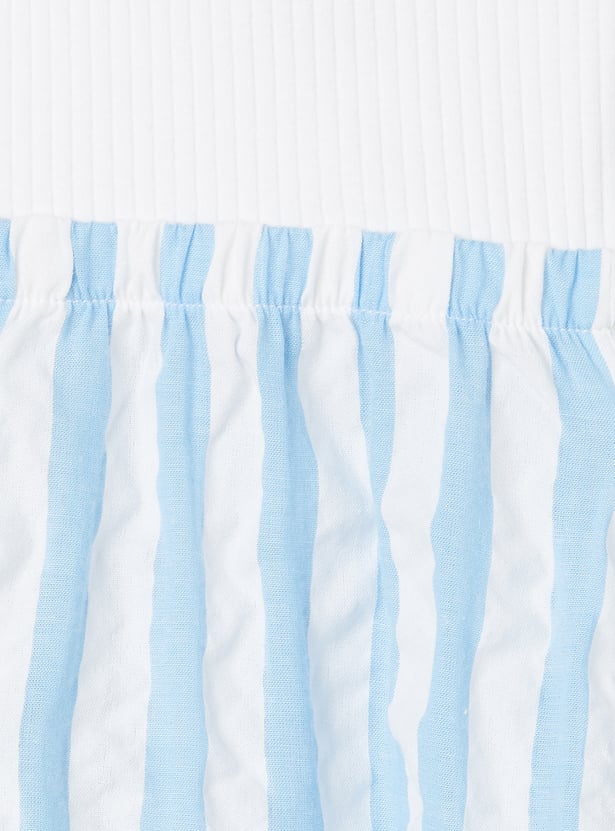 Girls Striped A-line Dress