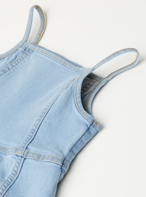 Girls Washed Denim Dress