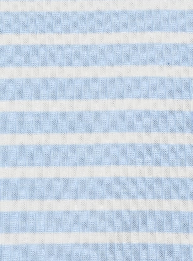 Girls Striped Twist Detail Top