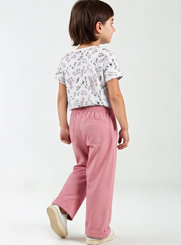 Girls Solid Trousers