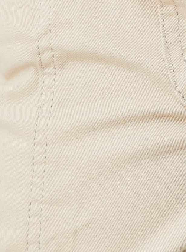 Women Solid Cargo Jeans