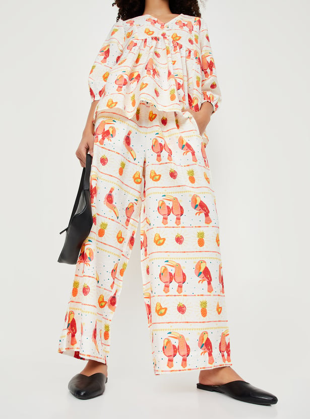 Kalki x Max Women Printed Flared Palazzos
