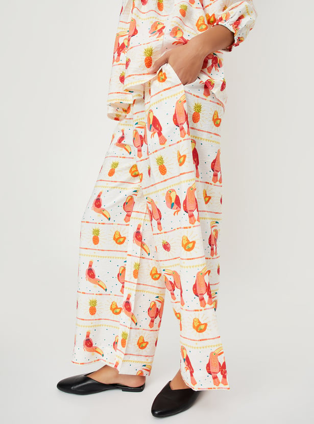 Kalki x Max Women Printed Flared Palazzos