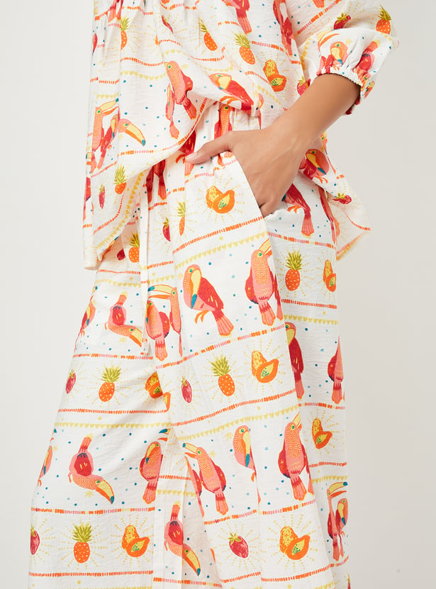 Kalki x Max Women Printed Flared Palazzos