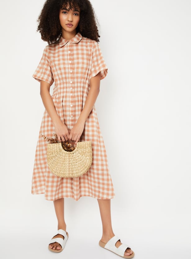 ANDMARY ベルチェックドレス ベージュ andmary belle checked dress ANDMARY アンドマリー ベル