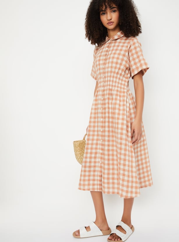 Buy Kalki x Max Women Checked Shirt Dress Online at just Rs