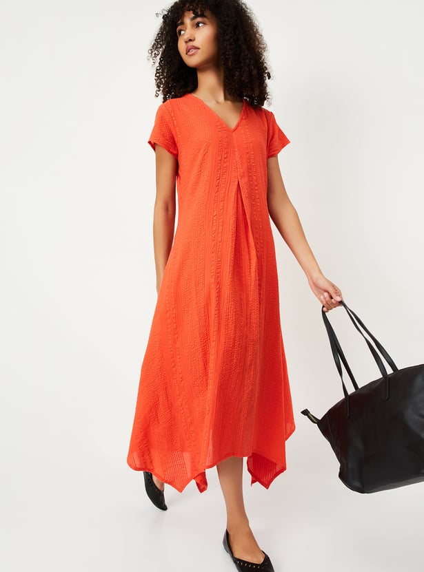 Kalki x Max Women Textured Asymmetric Dress