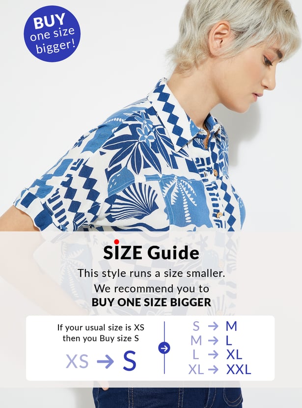 ALAYA F x URB_N Women Printed Boxy Fit Shirt